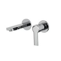 MISCELATORE LAVABO A PARETE PLACCA SEPARATA SERIE MAST